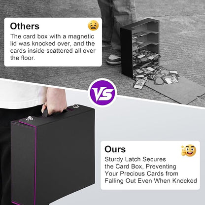 Trading Card Storage Box with Portable Handle, 3000+ MTG Storage Box with 4 - Image 4