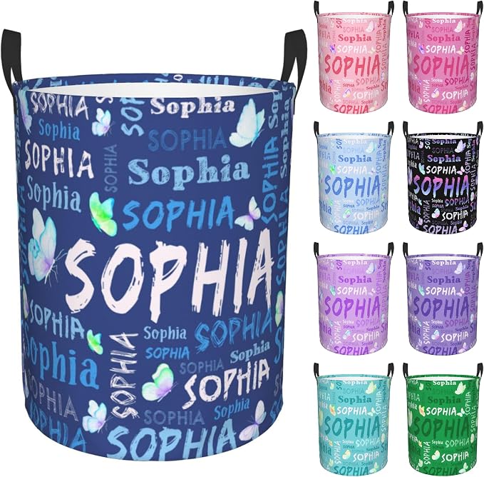 Custom Name Laundry Hamper, Personalized Laundry Basket by Kirendle