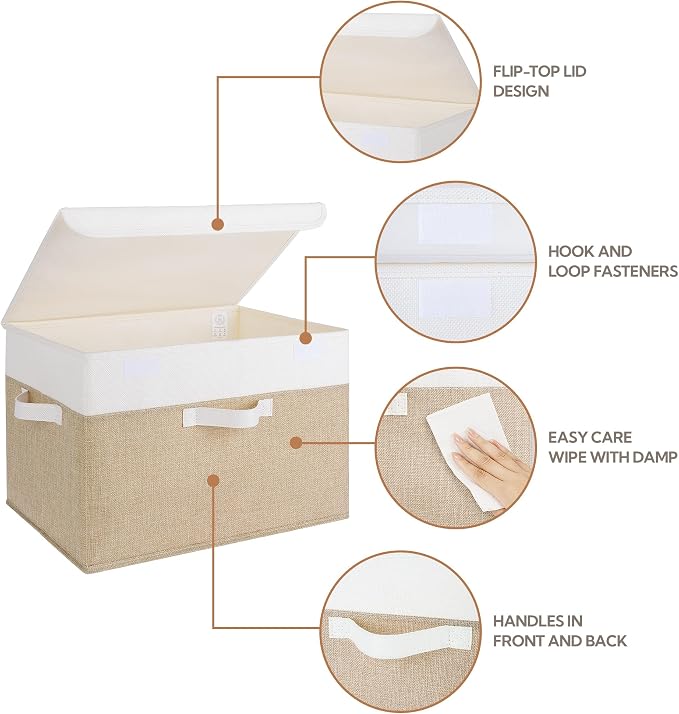 GRANNY SAYS Storage Boxes with Lids, Decorative Storage Bins, Shelf Baskets - Image 5