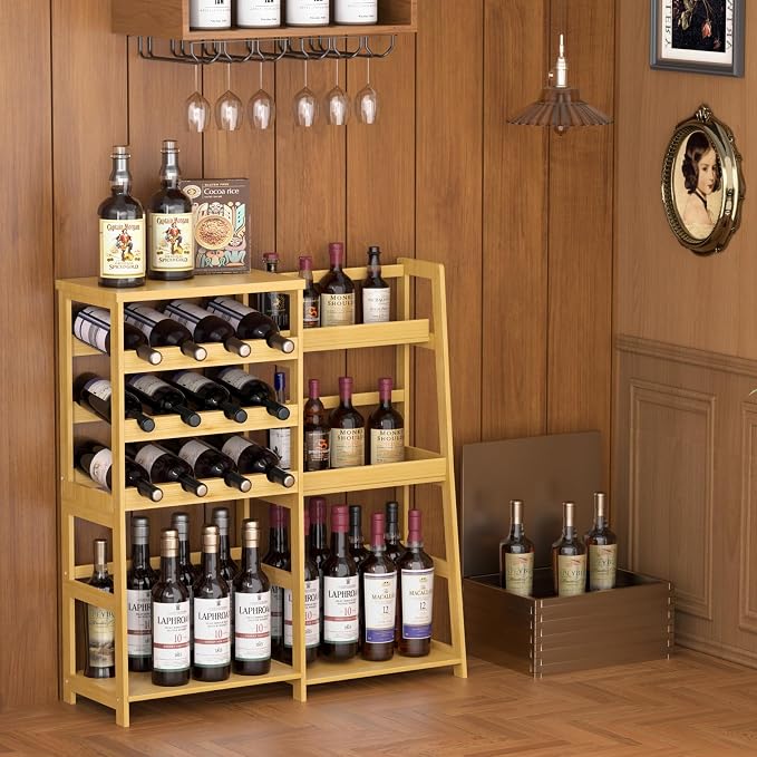 VASMIA Versatile Liquor Stand for Home Bar, Wine Rack Freestanding Floor - Image 7