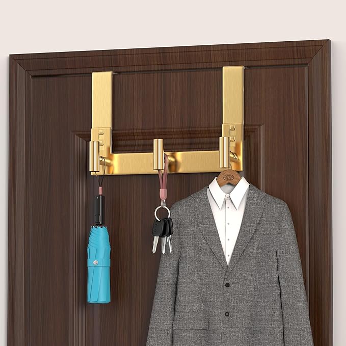 PMMASTO Over The Door Hooks, Fits 1-3/4" Thick Door No Drill Hooks - Image 2