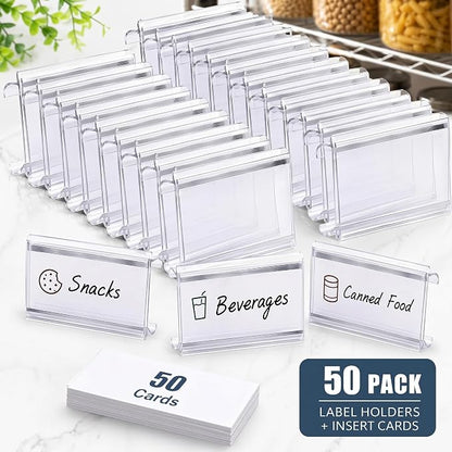 Kathfly 50 Pcs Plastic Wire Shelf Label Holder Tags - Image 5