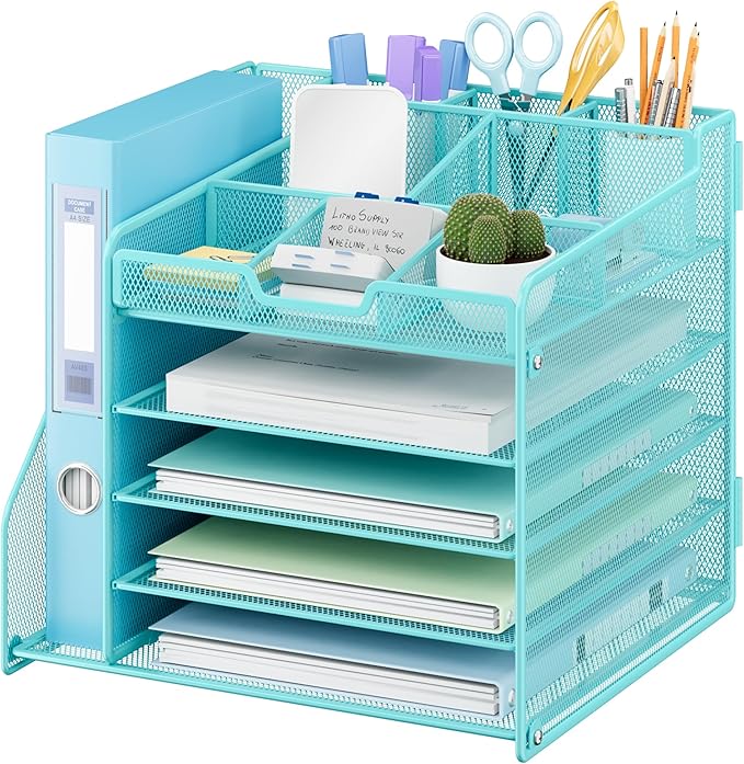 Lavatino 5-Tier Metal Mesh Desk Organizer by Lavatino
