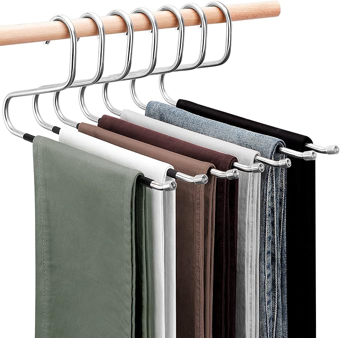 DOIOWN Pants Hangers: 30 Pack Open Ended Space Saving Clothes Hangers by DOIOWN
