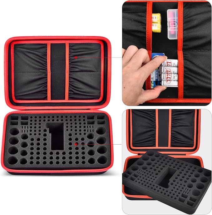 Comecase Battery Organizer Storage Box, Carrying Case Bag Holder - Image 4