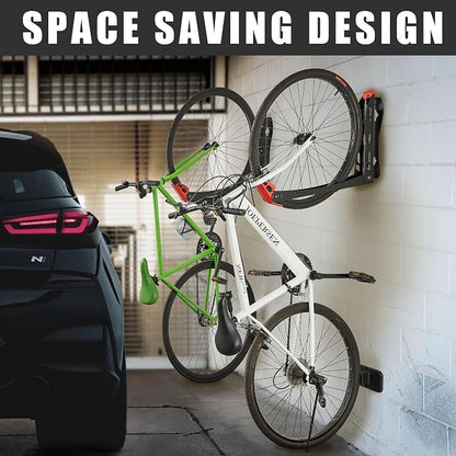 Wallmaster BIKEPAL Swivel Bike Rack, Wall Mounted Vertical Bike Storage Hanger - Image 2