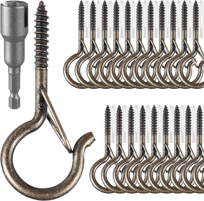 48 PCS Q-Hanger Hooks, Screw Hooks by FSAH