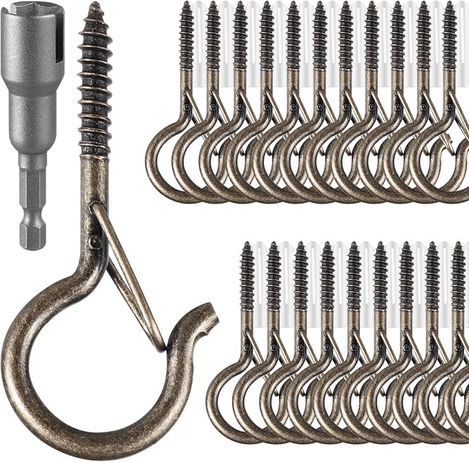 24 PCS Q-Hanger Hooks, Screw Hooks by FSAH