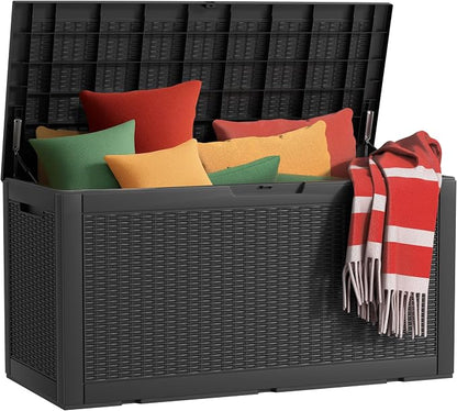 deck box, 100-gallon indoor and outdoor storage box made of waterproof and by KFY