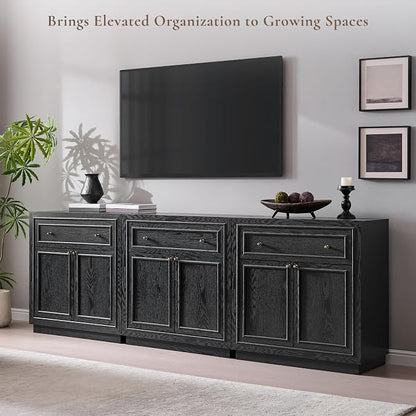 ACCOHOHO Modern Farmhouse Buffet Cabinet, 94.5" Sideboard Credenza, Modular - Image 7
