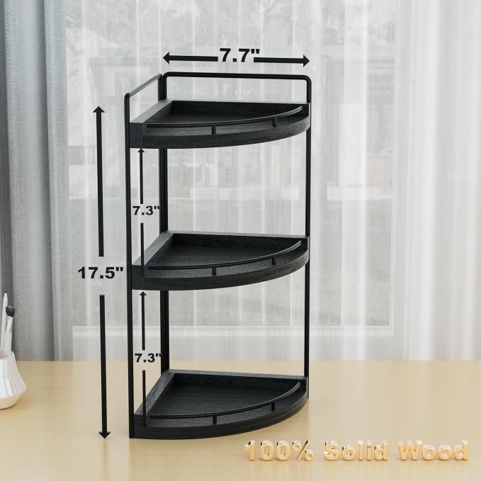 Corner Bathroom Counter Organizer, 3 Tier Bathroom Sink Shelf Countertop - Image 5
