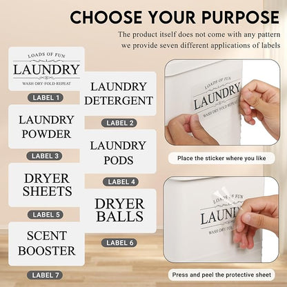 ZOES HOMEWARE 3-Set Laundry Room Organization and Storage | Modern Farmhouse - Image 3