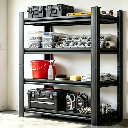 20" D Shelves for Garage Storage, 4 Shelf Adjustable Steel Standing Shelf Units by Buynow