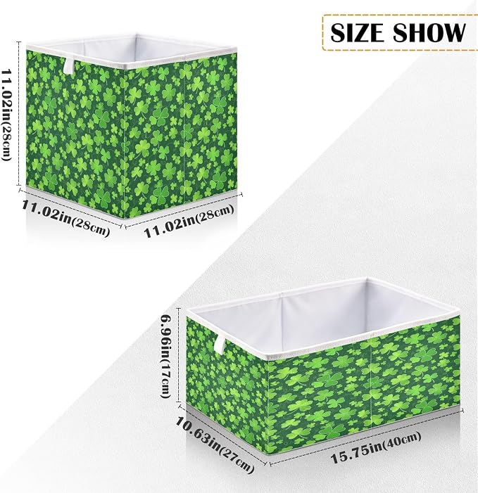 Clover St Patrick Day Closet Organizers Storage Cubes Storage Bins Shelf - Image 3