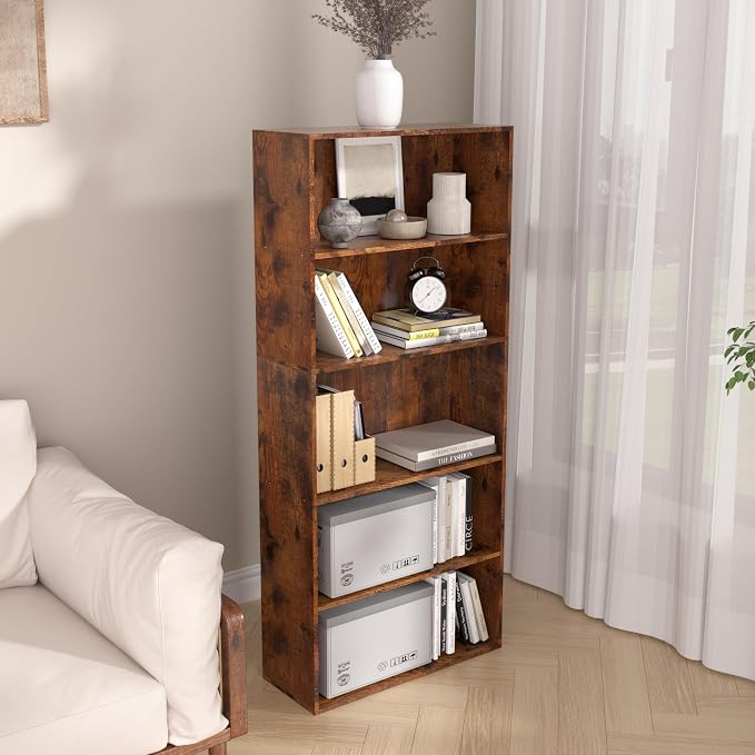 Wooden Cube Storage Organizer, Low Bookcase Storage Display Organizer) - Image 2