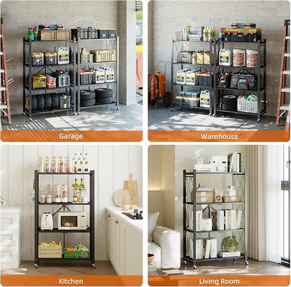Fenbeli Foldable Shelves with Wheels - Image 8
