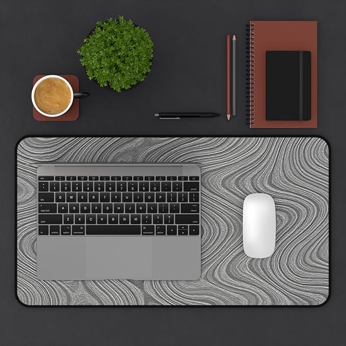 Brushed Metal Texture Desk Mat - Image 2