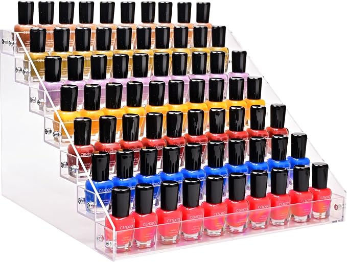 Kingtaily 7 Tiers Layers Organizer Rack Stand Holder Large Capacity Acrylic by Kingtaily