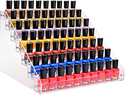 Kingtaily 7 Tiers Layers Organizer Rack Stand Holder Large Capacity Acrylic by Kingtaily