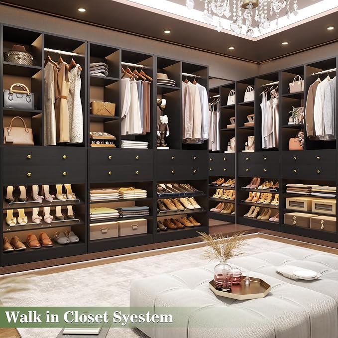 Besiost Closet System, Can Fit 120"/10FT Walk-in Closets Systems, Free Standing - Image 3
