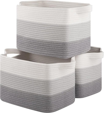 Storage Basket for Organizing, Woven Baskets for Storage, Rectangle Decorative by OIASKET