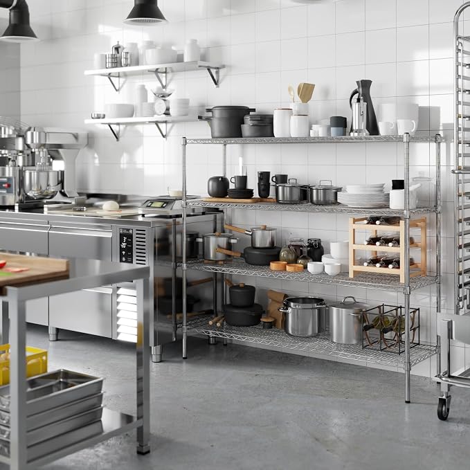 18" Deep x 60" Wide x 54" Height Wire Shelving Kit | 4-Tier | NSF Commercial - Image 5