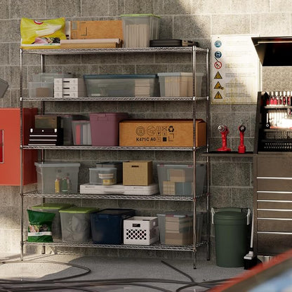 24" Deep x 72" Wide x 86" Height Wire Shelving Kit | 5-Tier | NSF Commercial - Image 2