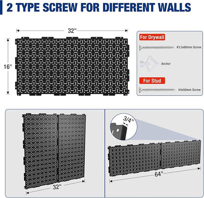 WORKPRO Metal Pegboard 16”x 32” Steel Panel - Image 5