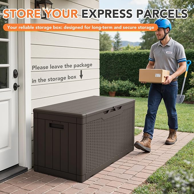 105 Gallon Deck Box Outdoor Indoor Waterproof Storage Box - Image 5