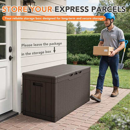 105 Gallon Deck Box Outdoor Indoor Waterproof Storage Box - Image 5