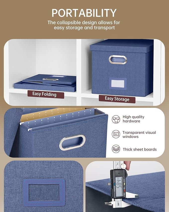 File Organizer with Lid, File Box, File Cabinet - Image 2