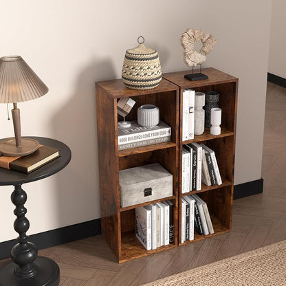 Wooden 3 Cube Storage Organizer, 3 Tier Storage Cubes Storage Display Cubby - Image 9