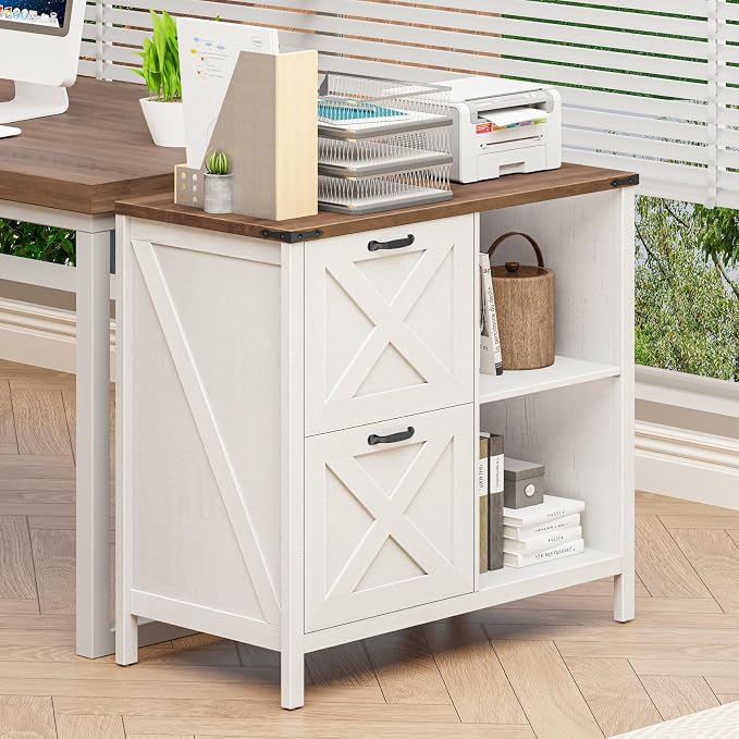 Halitaa 3 Drawers Farmhouse File Cabinet - Image 4