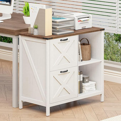 Halitaa 3 Drawers Farmhouse File Cabinet - Image 4