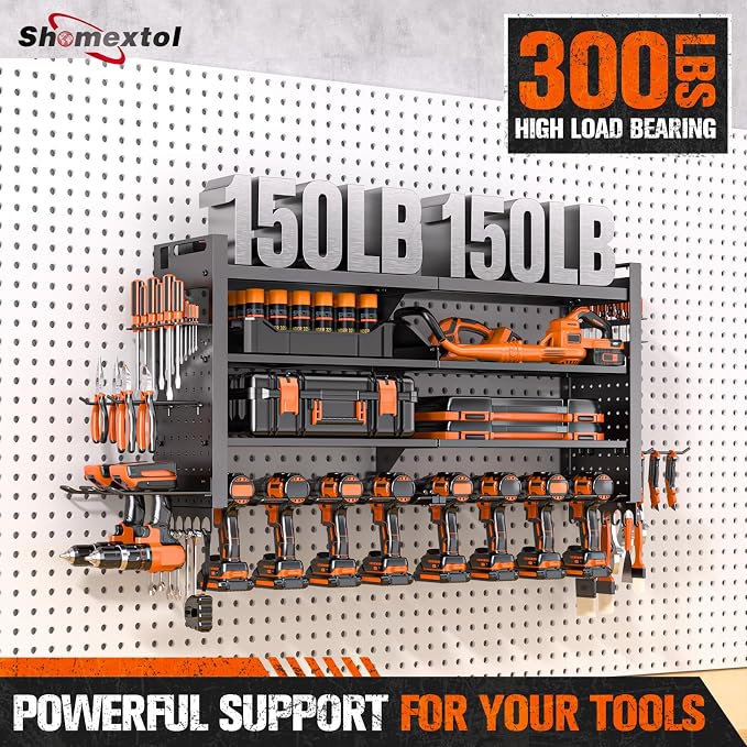 Large Power Tool Organizer Wall Mount, Heavy Duty Tool Organizer - Image 4