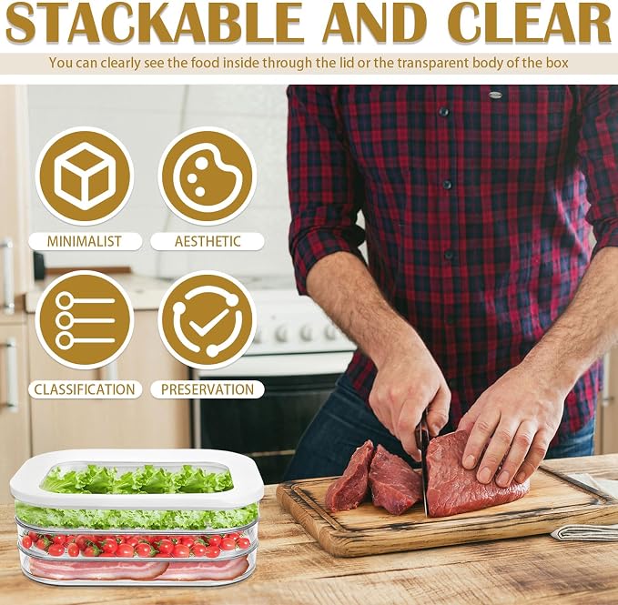 2 Pack 3-Layer Deli Meat Container - Image 6