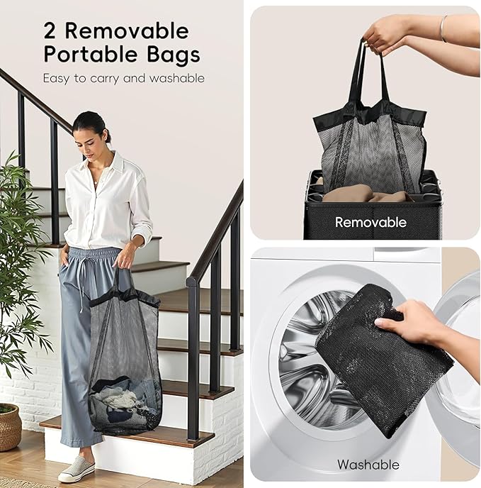 150L Double Laundry Hamper - Image 5