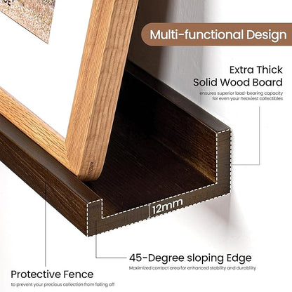 Picture Ledge Shelf, Floating Shelves Set of 2, 48 Inches Solid Wood Nursery - Image 4