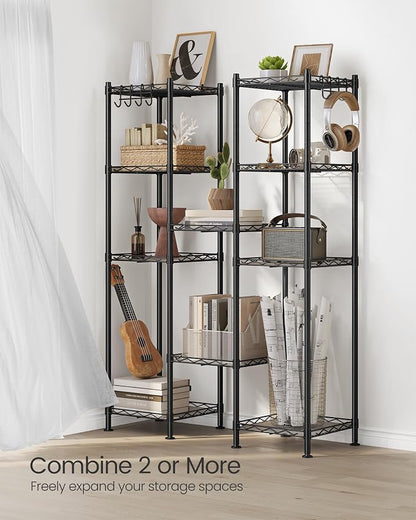 SONGMICS Storage Shelf, Bathroom Shelf, 5 Tier, Ink Black | Small space storage - Image 5
