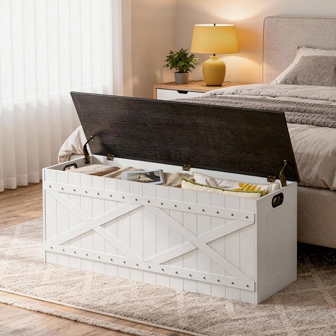 MAHANCRIS 47.2" Storage Chest, Extra Large Toy Box - Image 4