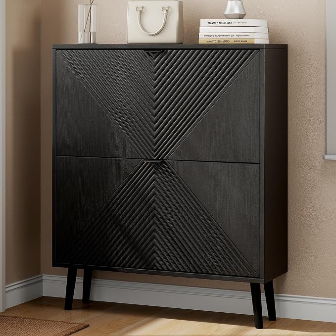oakvivo Shoe Cabinet Storage, Farmhouse Freestanding Organizer by OAKVIVOElegantLifestyle
