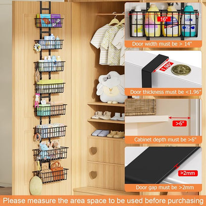 Hongtamoya 8 Tier Over The Door Organizer, Adjustable Hanging Door Organizer - Image 6