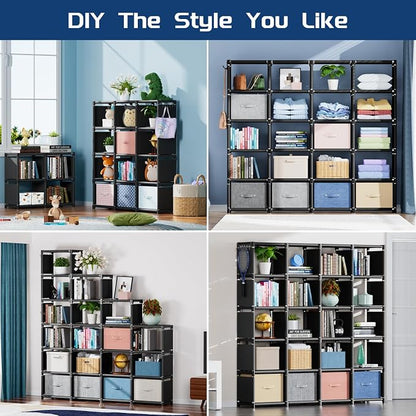 Mavivegue 20 Cube Book Shelf, Storage Organizer, Large DIY Bookcase, Metal Cube - Image 6