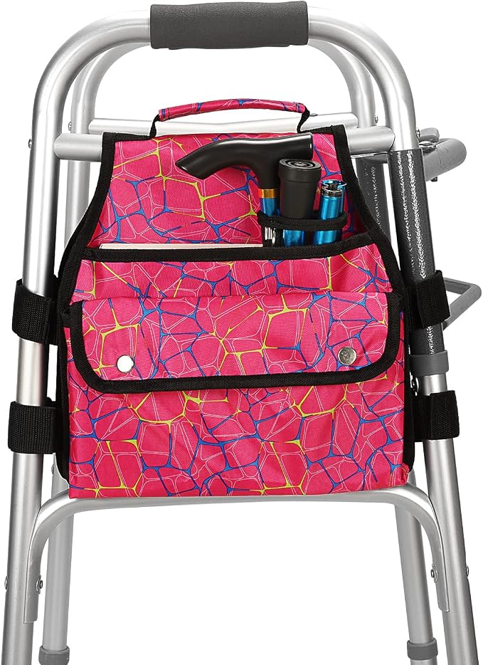 supregear Side Walker Bag, Walker Accessories Bag w/Cup Holder, Folding Walker - Image 2