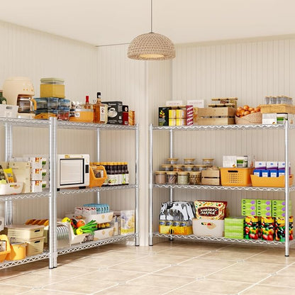 Storage Shelves, 3-Tier Adjustable Metal Industrial Utility Shelf Rack - Image 2