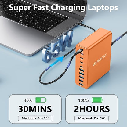 320W USB C Charger Block, 10-Port USB C Charging Station GaN III PD 65W Laptop - Image 3