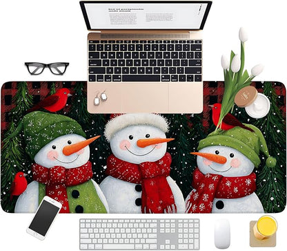 Three Snowmen Gaming Mouse Pad 35.4"x15.7"Desk Mat Anti-Slip Rubber Base & - Image 8