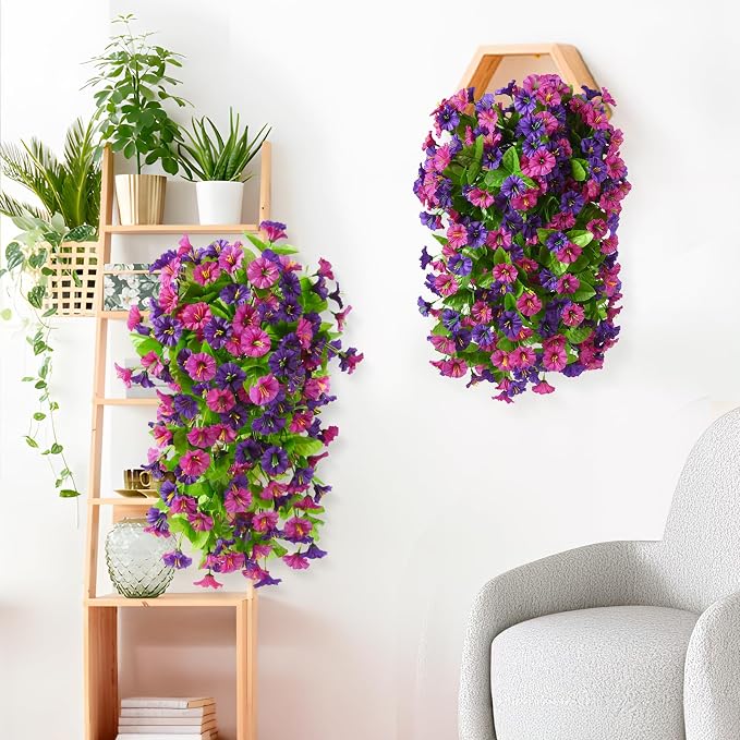 INQCMY Artificial Flowers for Outdoor Spring Summer Decoration Faux Silk - Image 4