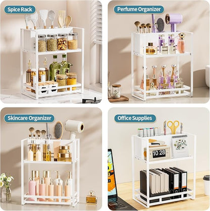 SanDream Hair Tool Organizer Bathroom Countertop, 2-Tier Metal Bathroom - Image 6