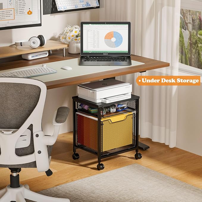 Rolling File Cabinet Cart, Printer Stand - Image 6